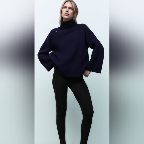 ❤️❤️❤️Zara 100% MERINO WOOL BUTTONED SWEATER - Picture 1 of 7